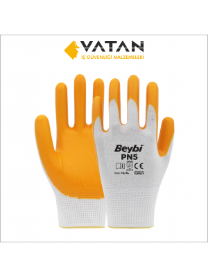 PN5 Polyester Örme Nitril Eldiven